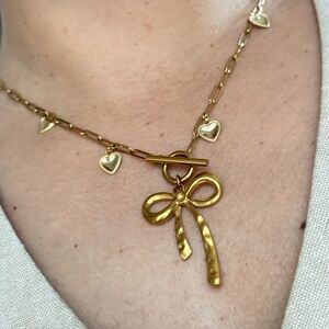 Gold Heart Charm Necklace